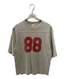 blurhms ROOTSTOCK×JOURNAL STANDARD（ブラームスルーツストック×ジャーナルスタンダード）の古着「CottonRayon 88/12 Football Tシャツ」｜グレー