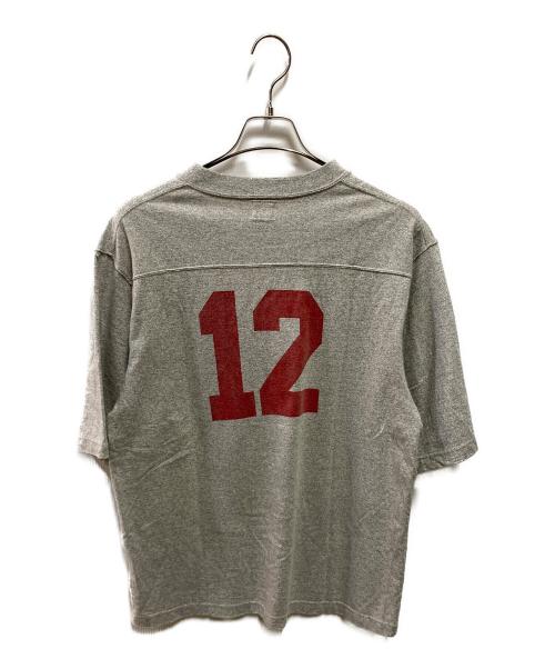 blurhms ROOTSTOCK（ブラームスルーツストック）blurhms ROOTSTOCK (ブラームスルーツストック) JOURNAL STANDARD (ジャーナルスタンダード) CottonRayon 88/12 Football Tシャツ グレーの古着・服飾アイテム