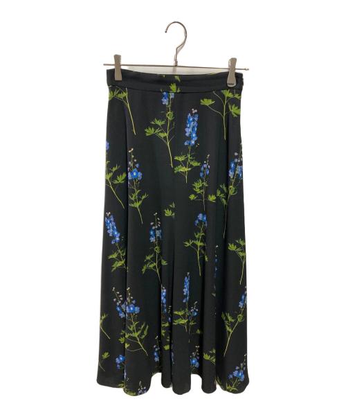 DRIES VAN NOTEN（ドリスヴァンノッテン）DRIES VAN NOTEN (ドリスヴァンノッテン) フラワープリントスカート ブラック サイズ:34の古着・服飾アイテム