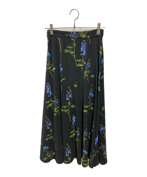 DRIES VAN NOTEN（ドリスヴァンノッテン）DRIES VAN NOTEN (ドリスヴァンノッテン) フラワープリントスカート ブラック サイズ:34の古着・服飾アイテム