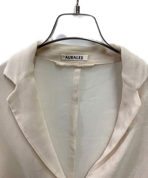 AURALEE（オーラリー）AURALEE (オーラリー) 24SS WOOL RECYCLE POLYESTER LENO SHEER JACKET ベージュの古着・服飾アイテム