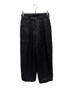 FUMIKA UCHIDAフミカウチダ）の古着「DOUBLE WAIST REVERSIBLE SLACKS」｜ブラック