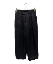 FUMIKA UCHIDA（フミカウチダ）の古着「DOUBLE WAIST REVERSIBLE SLACKS」｜ブラック
