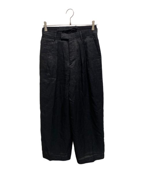 FUMIKA UCHIDA（フミカウチダ）FUMIKA UCHIDA (フミカウチダ) DOUBLE WAIST REVERSIBLE SLACKS ブラック サイズ:36の古着・服飾アイテム