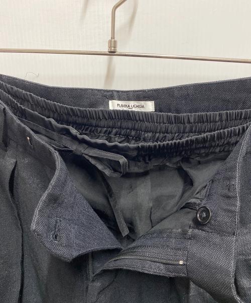 FUMIKA UCHIDA（フミカウチダ）FUMIKA UCHIDA (フミカウチダ) DOUBLE WAIST REVERSIBLE SLACKS ブラック サイズ:36の古着・服飾アイテム
