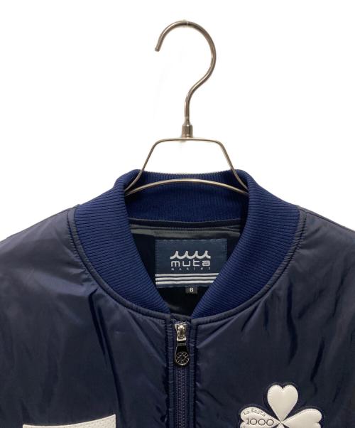 muta MARINE（ムータマリン）muta MARINE (ムータマリン) La Festa Primavera Continua MA-1 ネイビー×ホワイト サイズ:6の古着・服飾アイテム