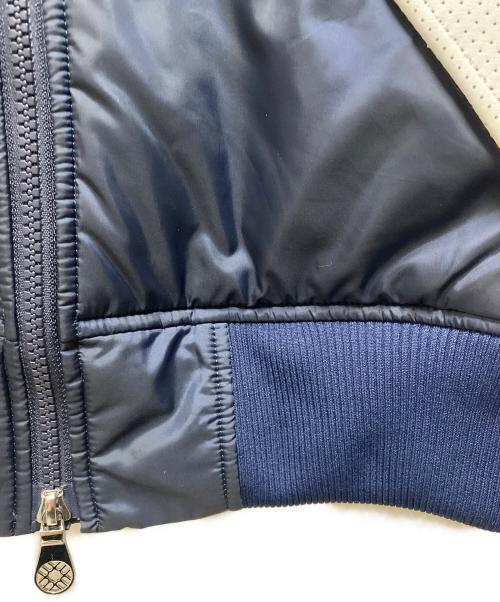 muta MARINE（ムータマリン）muta MARINE (ムータマリン) La Festa Primavera Continua MA-1 ネイビー×ホワイト サイズ:6の古着・服飾アイテム