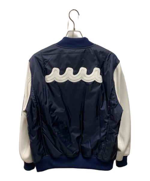 muta MARINE（ムータマリン）muta MARINE (ムータマリン) La Festa Primavera Continua MA-1 ネイビー×ホワイト サイズ:6の古着・服飾アイテム