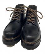 F.LLI Giacomettiフラテッリ ジャコメッティ）の古着「アニローカーフパイピングブーツ Marmolada」｜ブラック