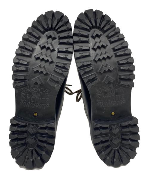 F.LLI Giacometti（フラテッリ ジャコメッティ）F.LLI Giacometti (フラテッリ ジャコメッティ) アニローカーフパイピングブーツ Marmolada  ブラック サイズ:40の古着・服飾アイテム