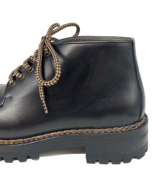 F.LLI Giacometti（フラテッリ ジャコメッティ）F.LLI Giacometti (フラテッリ ジャコメッティ) アニローカーフパイピングブーツ Marmolada  ブラック サイズ:40の古着・服飾アイテム