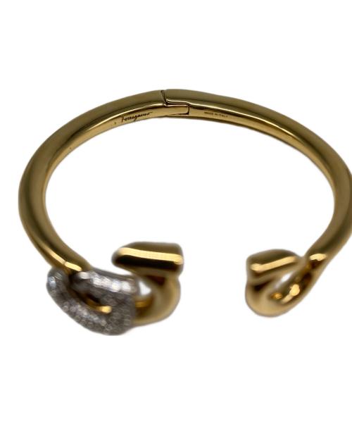 Salvatore Ferragamo（サルヴァトーレ フェラガモ）Salvatore Ferragamo (サルヴァトーレ フェラガモ) ガンチーニバングル ゴールドの古着・服飾アイテム