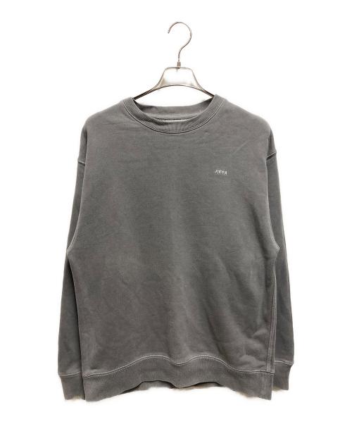 jieda（ジエダ）jieda (ジエダ) OVERDYE EMBROIDERY SWEAT CREW グレー サイズ:1 未使用品の古着・服飾アイテム
