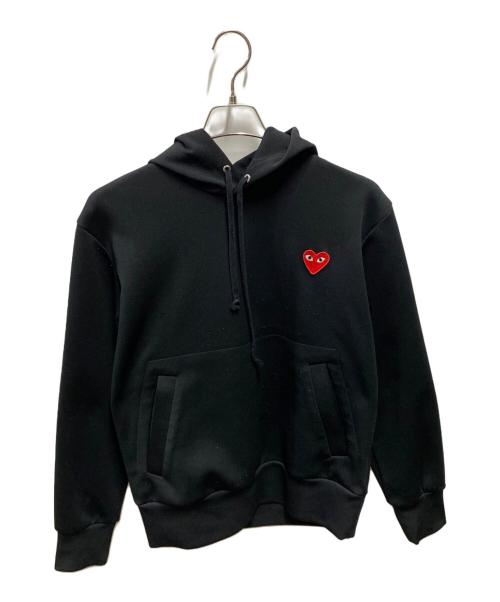PLAY COMME des GARCONS（プレイコムデギャルソン）PLAY COMME des GARCONS (プレイコムデギャルソン) ロゴフーディー ブラック サイズ:Ｓの古着・服飾アイテム