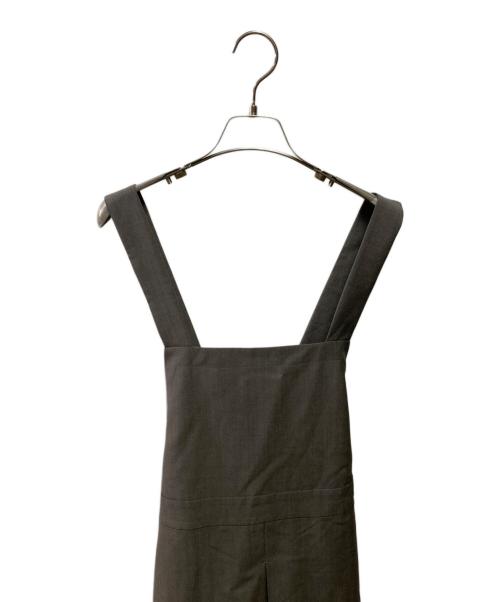 DRAWER（ドゥロワー）DRAWER (ドゥロワー) PRE2 シャンブレージャンパースカート グレー サイズ:38の古着・服飾アイテム