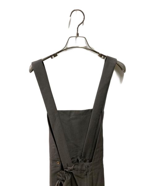 DRAWER（ドゥロワー）DRAWER (ドゥロワー) PRE2 シャンブレージャンパースカート グレー サイズ:38の古着・服飾アイテム