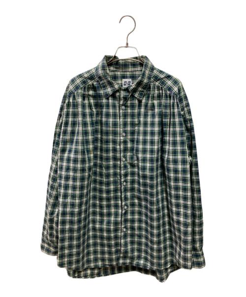 AiE（エーアイイー）AiE (エーアイイー) オープンカラーシャツ ネイビー×グリーン サイズ:Mの古着・服飾アイテム