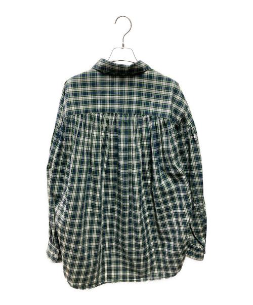 AiE（エーアイイー）AiE (エーアイイー) オープンカラーシャツ ネイビー×グリーン サイズ:Mの古着・服飾アイテム