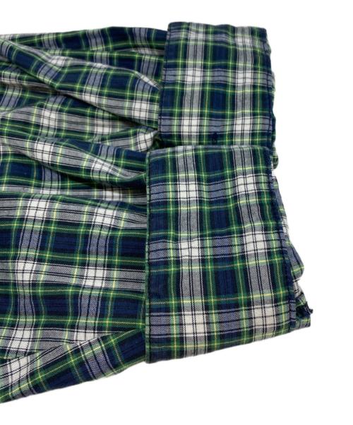 AiE（エーアイイー）AiE (エーアイイー) オープンカラーシャツ ネイビー×グリーン サイズ:Mの古着・服飾アイテム