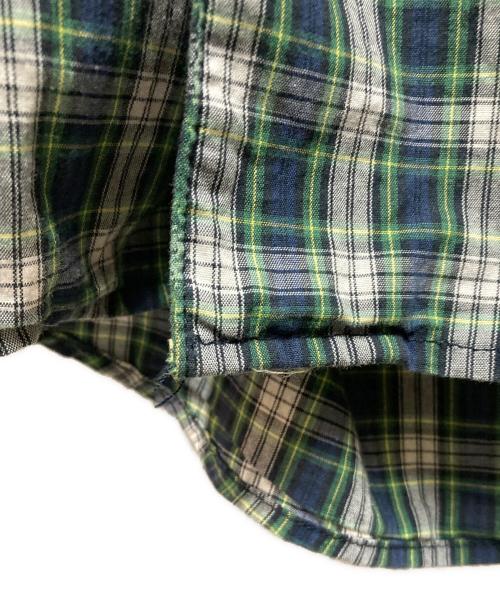 AiE（エーアイイー）AiE (エーアイイー) オープンカラーシャツ ネイビー×グリーン サイズ:Mの古着・服飾アイテム