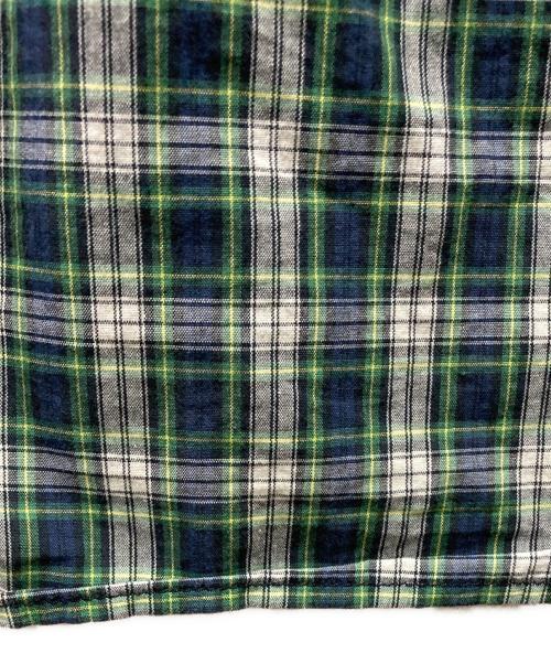 AiE（エーアイイー）AiE (エーアイイー) オープンカラーシャツ ネイビー×グリーン サイズ:Mの古着・服飾アイテム