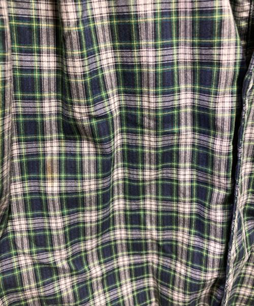 AiE（エーアイイー）AiE (エーアイイー) オープンカラーシャツ ネイビー×グリーン サイズ:Mの古着・服飾アイテム