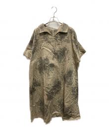 中川政七商店（ナカガワマサシチショウテン）の古着「草木染めシャツワンピース」｜ブラウン