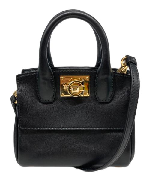 Salvatore Ferragamo（サルヴァトーレ フェラガモ）Salvatore Ferragamo (サルヴァトーレ フェラガモ) STUDIO BAG MICRO ブラックの古着・服飾アイテム