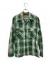 SHAPELY（シャープレイ）の古着「60’S～70’S オープンカラーチェックシャツ」｜グリーン