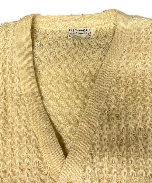 HIMALAYA（ヒマラヤ）HIMALAYA (ヒマラヤ) モヘアカーディガン アイボリー サイズ:Ｌの古着・服飾アイテム