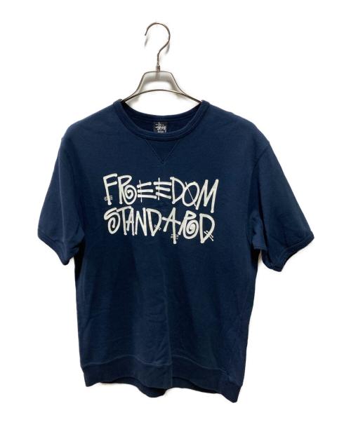 stussy（ステューシー）stussy (ステューシー) BEAUTY&YOUTH (ビューティーアンドユース) 半袖スウェット ネイビー サイズ:Ｍの古着・服飾アイテム