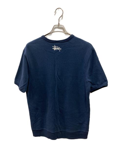 stussy（ステューシー）stussy (ステューシー) BEAUTY&YOUTH (ビューティーアンドユース) 半袖スウェット ネイビー サイズ:Ｍの古着・服飾アイテム