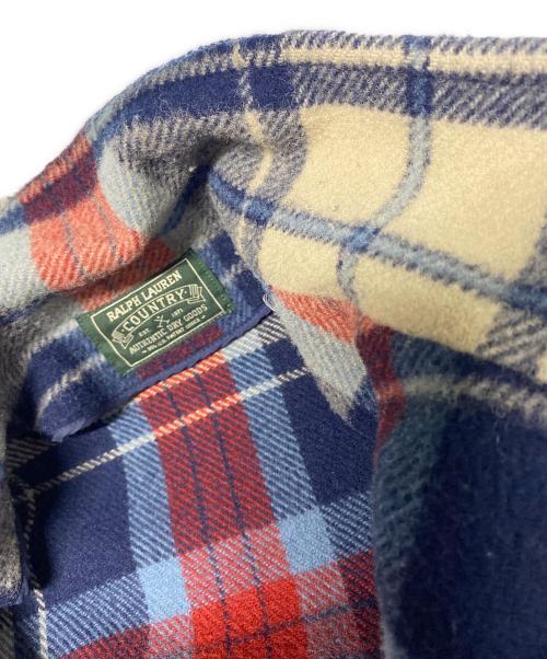 POLO COUNTRY（ポロカントリー）POLO COUNTRY (ポロカントリー) ウールライダースジャケット ブルー サイズ:サイズ詳細参照の古着・服飾アイテム