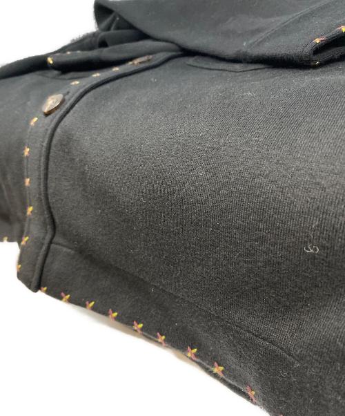 CABAN（キャバン）CABAN (キャバン) コットンカシミヤ ステッチワークシャツ ブラック サイズ:Ｓの古着・服飾アイテム