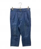POLO COUNTRYポロカントリー）の古着「ツータックデニムスラックス」｜インディゴ