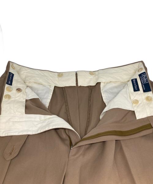 POLO RALPH LAUREN（ポロ・ラルフローレン）POLO RALPH LAUREN (ポロ・ラルフローレン) ツータックスラックス ブラウン サイズ:36の古着・服飾アイテム