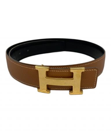中古・古着通販】HERMES (エルメス) Hバックルレザーベルト ブラウン