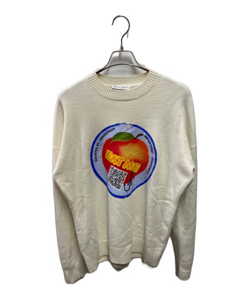 J.W.ANDERSON（ジェイダブリューアンダーソン）J.W.ANDERSON (ジェイダブリューアンダーソン) Eat Me Print Knit Jumper ベージュ サイズ:Ｍの古着・服飾アイテム