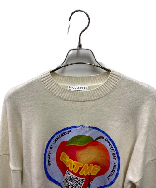 J.W.ANDERSON（ジェイダブリューアンダーソン）J.W.ANDERSON (ジェイダブリューアンダーソン) Eat Me Print Knit Jumper ベージュ サイズ:Ｍの古着・服飾アイテム