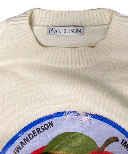 J.W.ANDERSON（ジェイダブリューアンダーソン）J.W.ANDERSON (ジェイダブリューアンダーソン) Eat Me Print Knit Jumper ベージュ サイズ:Ｍの古着・服飾アイテム