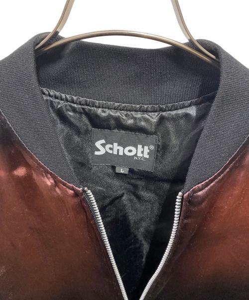 Schott（ショット）Schott (ショット) FREAK'S STORE (フリークスストア) 別注RAYON SUKA ASING JACKET ブラック サイズ:Ｌ 未使用品の古着・服飾アイテム