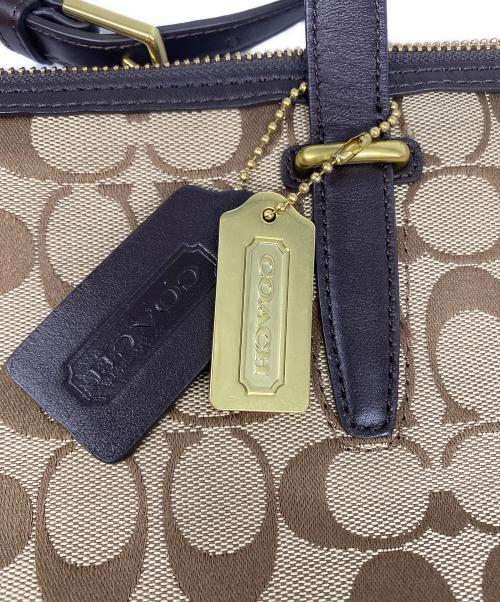 COACH（コーチ）COACH (コーチ) シグネチャー2WAYトートバッグ ブラウンの古着・服飾アイテム