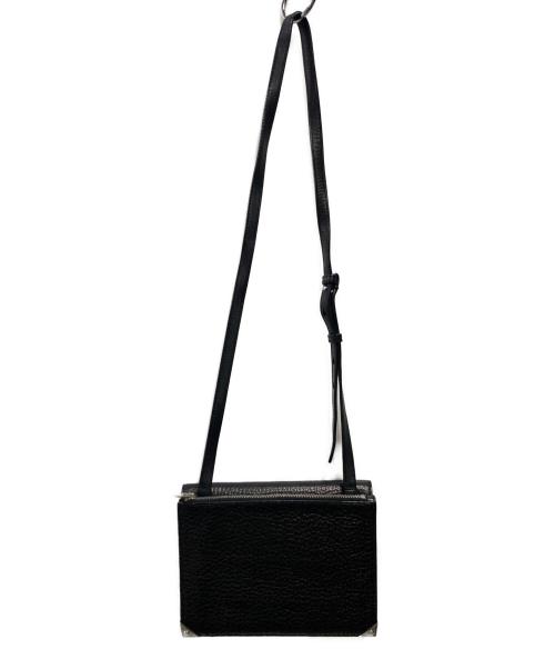 ALEXANDER WANG（アレキサンダー・ワン）ALEXANDER WANG (アレキサンダー・ワン) レザースクエアデザインウォレットバッグ ブラックの古着・服飾アイテム