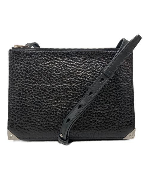 ALEXANDER WANG（アレキサンダー・ワン）ALEXANDER WANG (アレキサンダー・ワン) レザースクエアデザインウォレットバッグ ブラックの古着・服飾アイテム