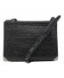 ALEXANDER WANG (アレキサンダー・ワン) レザースクエアデザインウォレットバッグ ブラック：6000円