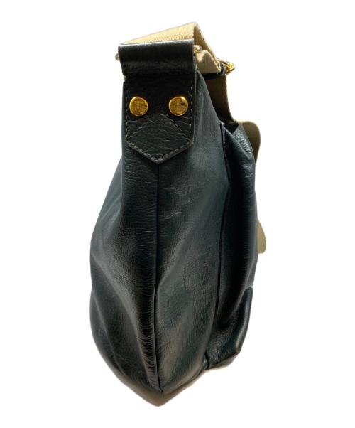 Vivienne Westwood（ヴィヴィアンウエストウッド）Vivienne Westwood (ヴィヴィアンウエストウッド) パンチングオーブショルダーバッグ グリーンの古着・服飾アイテム