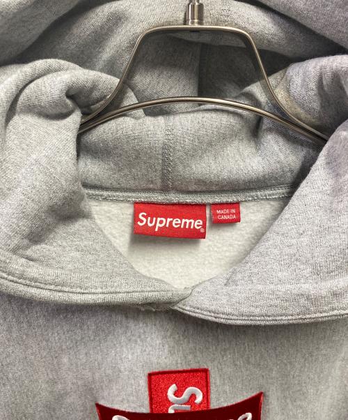 SUPREME（シュプリーム）SUPREME (シュプリーム) Cross Box Logo Hooded Sweatshirt グレー サイズ:Largeの古着・服飾アイテム