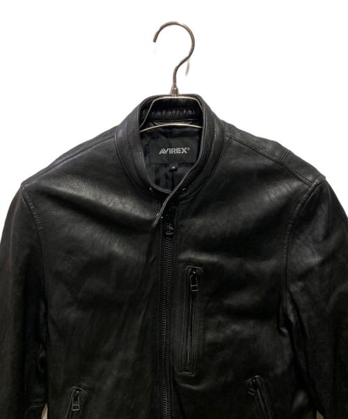 AVIREX（アヴィレックス）AVIREX (アヴィレックス) AVIREX STAND SINGLE RIDERS JACKET ブラック サイズ:Mの古着・服飾アイテム