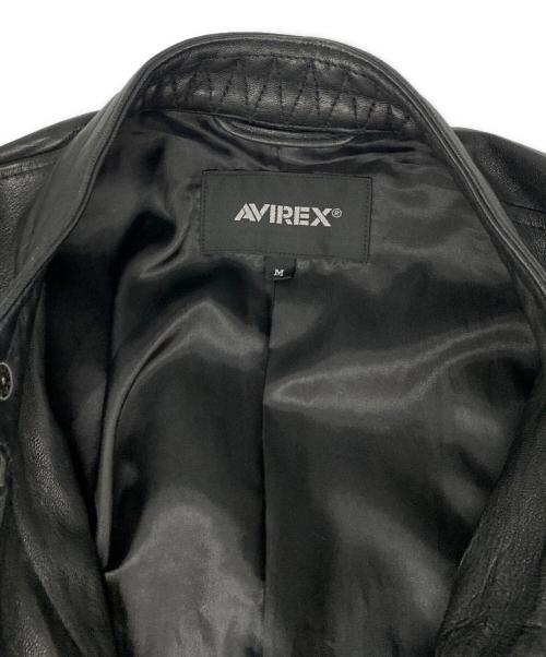 AVIREX（アヴィレックス）AVIREX (アヴィレックス) AVIREX STAND SINGLE RIDERS JACKET ブラック サイズ:Mの古着・服飾アイテム