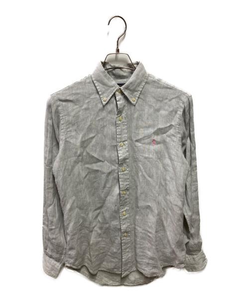 POLO RALPH LAUREN（ポロ・ラルフローレン）POLO RALPH LAUREN (ポロ・ラルフローレン) リネンシャツ グレー サイズ:ＸＳの古着・服飾アイテム